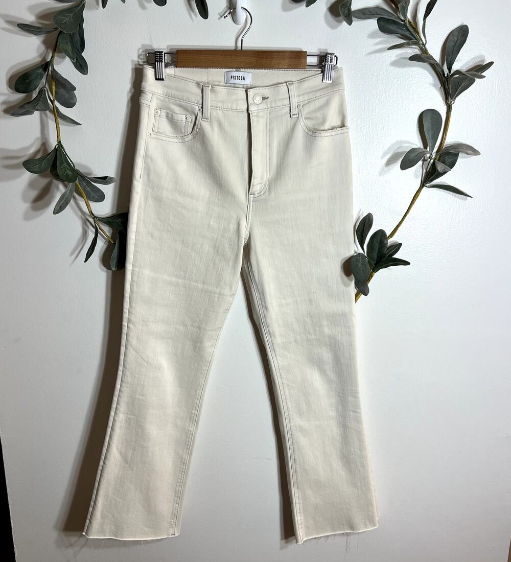 Pistola Cream Straight Leg Jeans